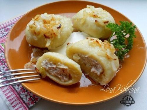 Картофельные галушки с мясом. 08