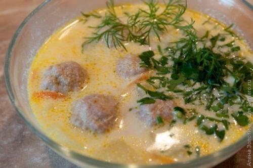 Сливочный суп с фрикадельками. 04