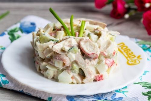 Салат Медуза.  Ингредиенты: