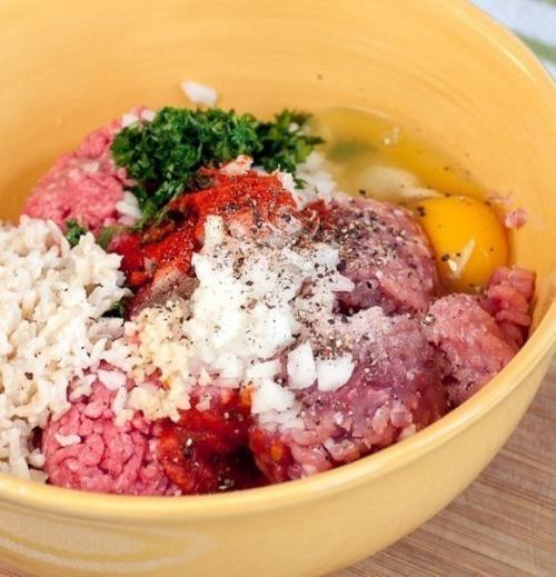 Голубцы.  Ингредиенты:   Начинка: 02