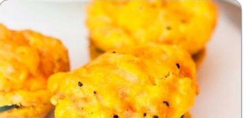 Сырные кексики.  Рецепт: