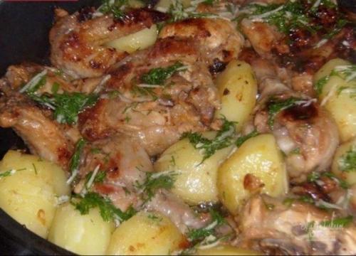 Курочка в кефире.