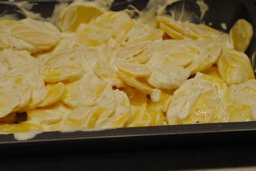 Картофель с шампиньонами в сметане. 07