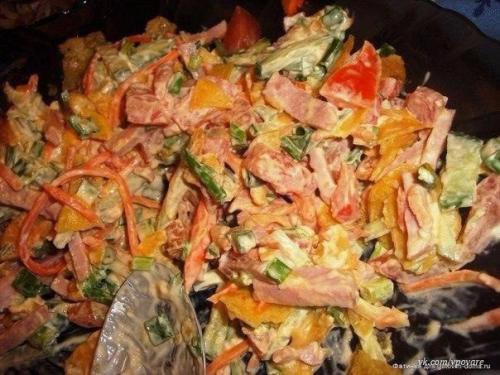 Салат Обжорка.  Ингредиенты: