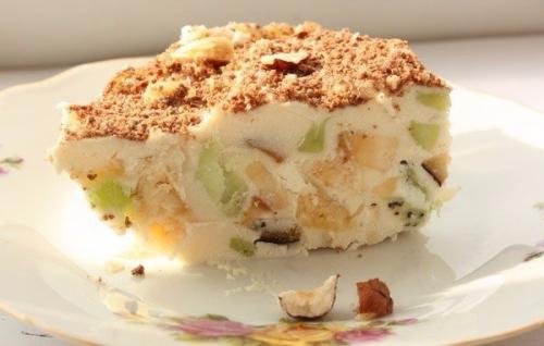 Творожное мороженое с фруктами?