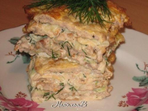 Яично - мясной тортик - вкус шавермы.