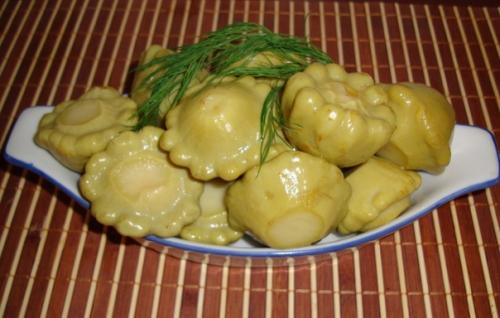 Пряные маринованные патиссоны. Пряные маринованные патиссоны.