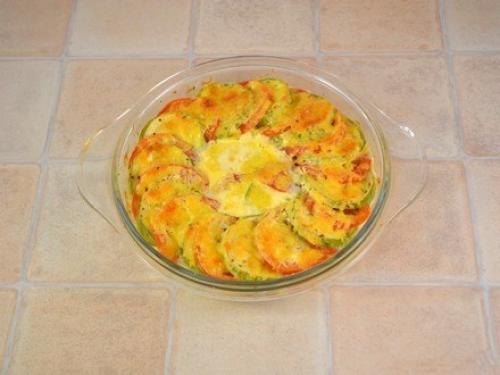 Запеченные кабачки и помидоры с сыром. 08