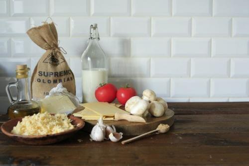 Грибная лазанья.  Ингредиенты: 01