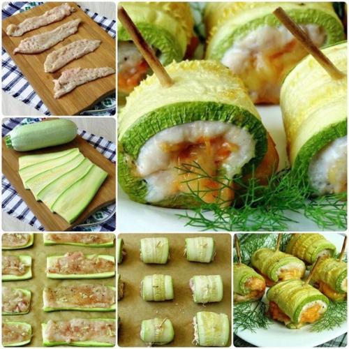 Обалденные кабачковые рулетики. Обалденные кабачковые рулетики.