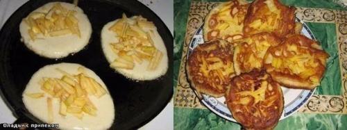 Оладьи с припёком.