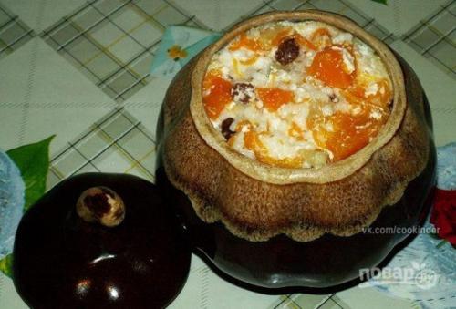 Каша с тыквой в духовке.