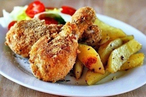 Хрустящие куриные ножки.