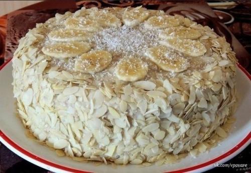 Торт банановый.  Ингредиенты рецепта на 12 человек: 07