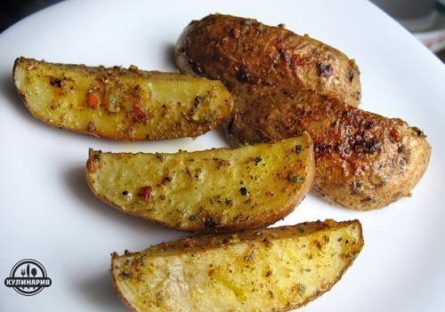 Картофель по-деревенски.  Ингредиенты: 05