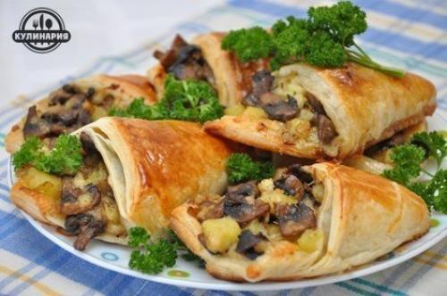 Грибные кулёчки.  Ингредиенты: 04