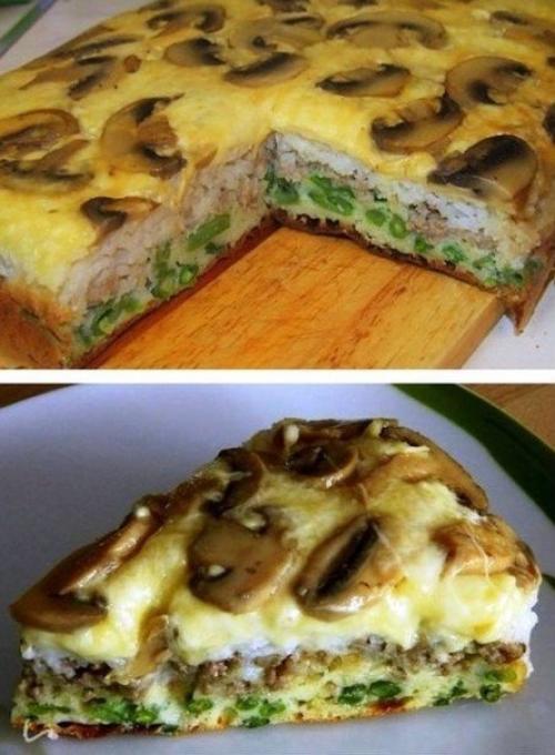 Быстрый и вкусный слоеный пирог. 01