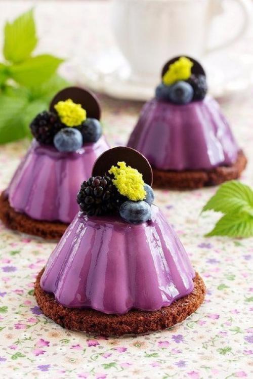 Чернично - ежевичные пирожные. 01