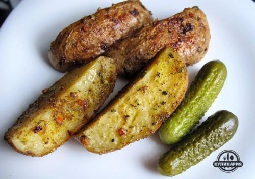 Картофель по-деревенски.  Ингредиенты: