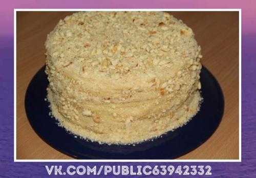 Замечательный рецепт.  Торт со сгущенкой на сковороде. 05