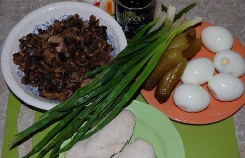 Салатик Березка.  Ингредиенты: 01