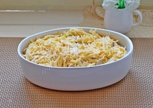 Запеканка из цветной капусты и курицы. 09