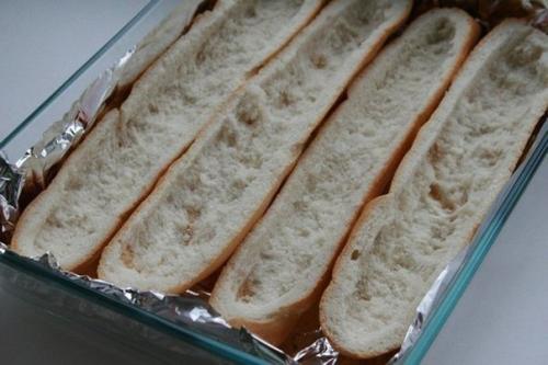 Багет, фаршированный курочкой и грибами. 02