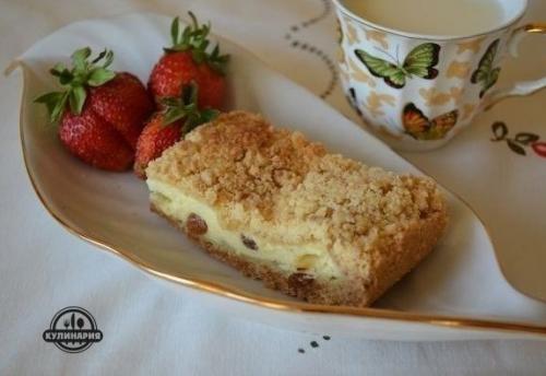 Песочный пирог с творогом. 05