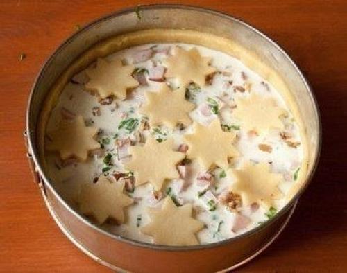 Пирог с сыром бри и ветчиной. 05