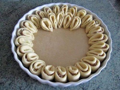 Мясной пирог Хризантема. 05