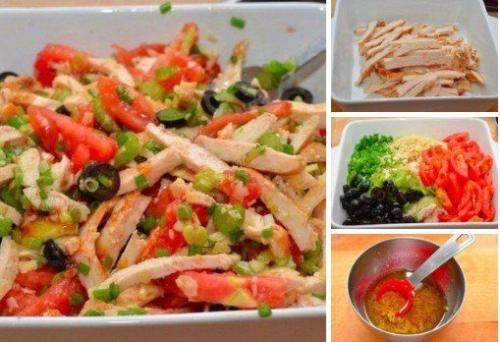 Салат из курицы.