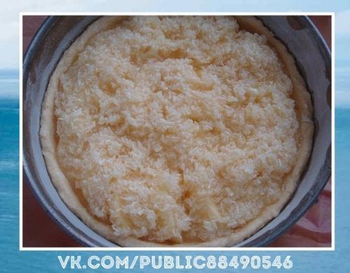 Очень вкусно.  Творожной пиpог c яблoками и кокоcовой карамeлью. 05