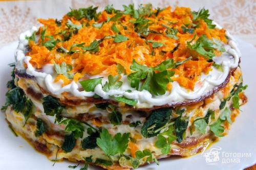 Печеночный тортик на закуску.