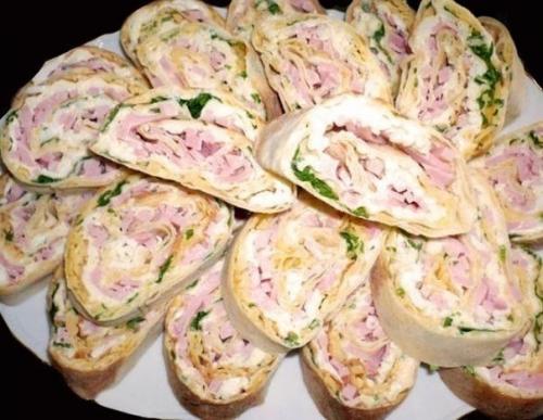 Закуска из сыра и ветчины?
