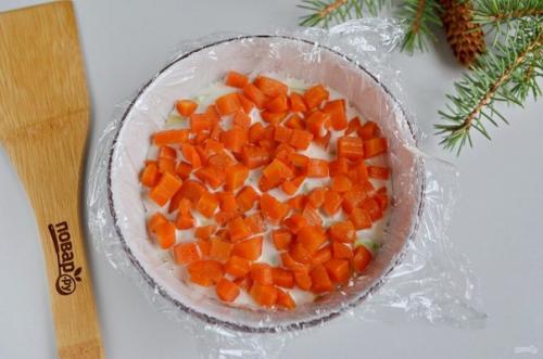 Заливной салат с креветками и авокадо. 07