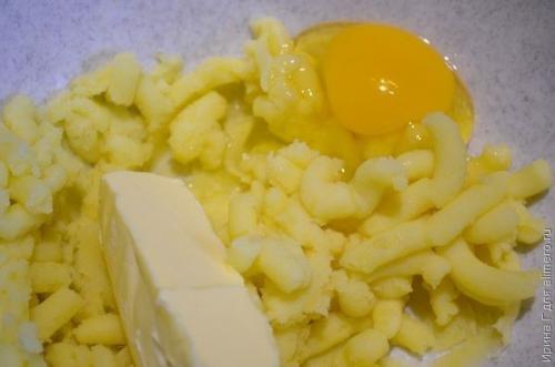 Открытый мясной пирог из картофельного теста. 03