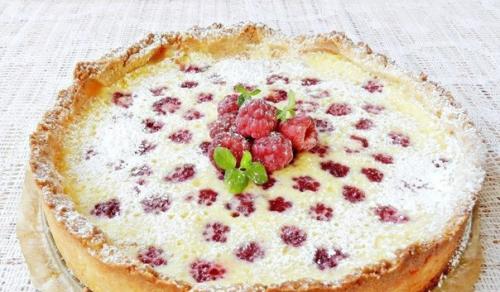 Песочный пирог с малиной. 07