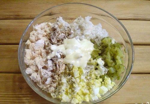 Салат Обезьянка.  Ингредиенты: 03