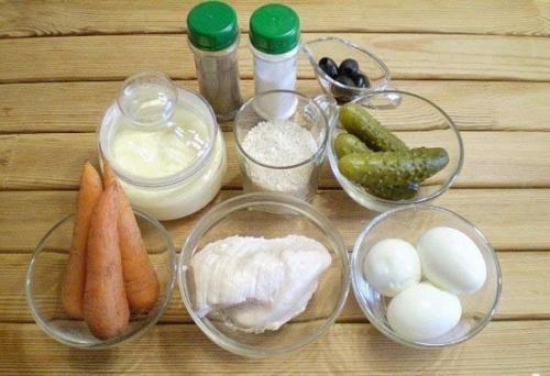 Салат Обезьянка.  Ингредиенты: 01