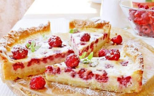 Песочный пирог с малиной. 08