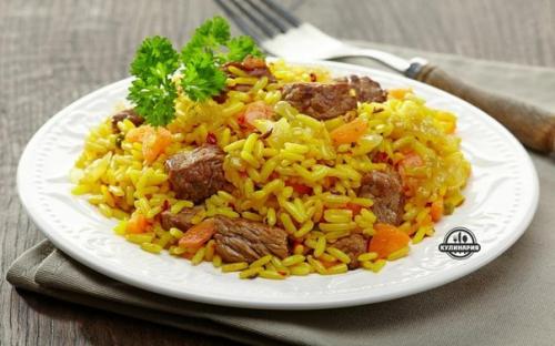 Плов с говядиной.