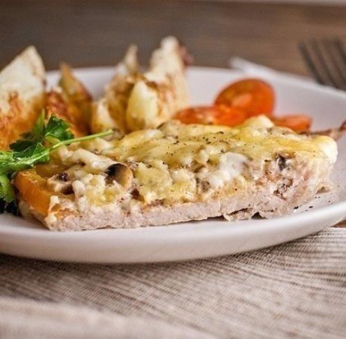 Мясо по-купечески с грибами?