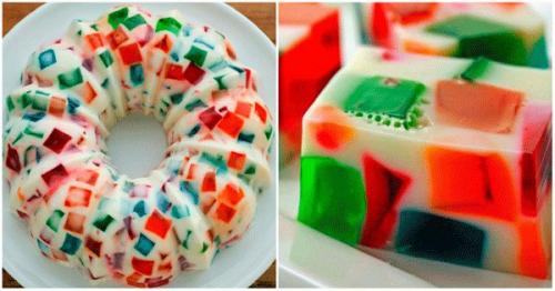 Желейный торт Мозаика.