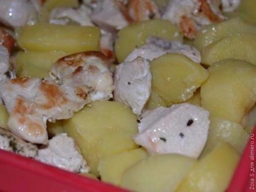 Картофельная запеканка с курицей. 03
