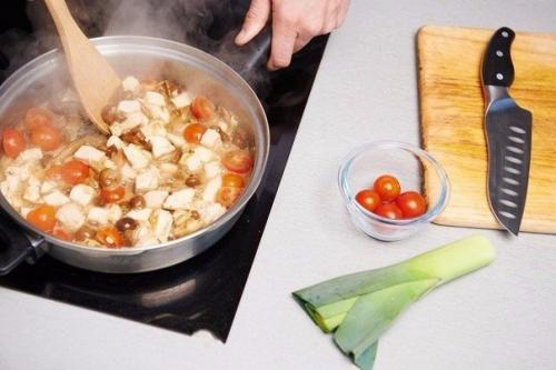 Паста с курицей и грибами. 02