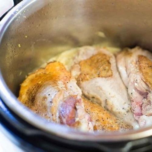 Индейка в скороварке с горчичным соусом. 05