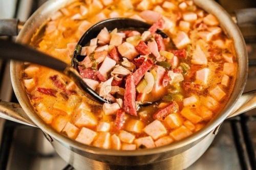 Солянка.  Ингредиенты:  Мясо 400 г. 03