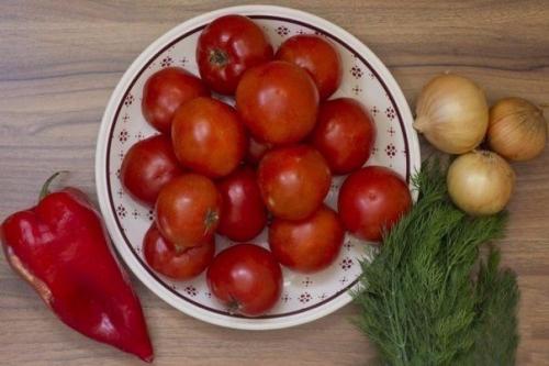 Помидоры закусочные.  Отличная закуска из свежих домашних помидорчиков! 01