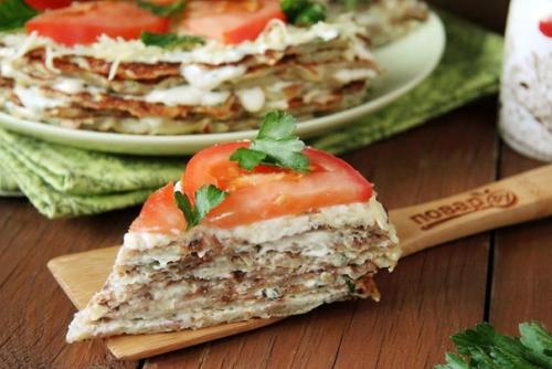 Овощной торт.  Ингредиенты: 06