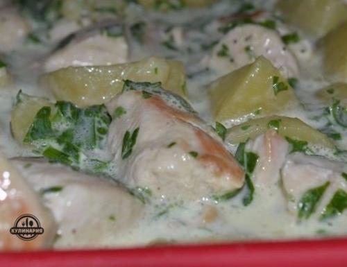 Картофельная запеканка с курицей. 04